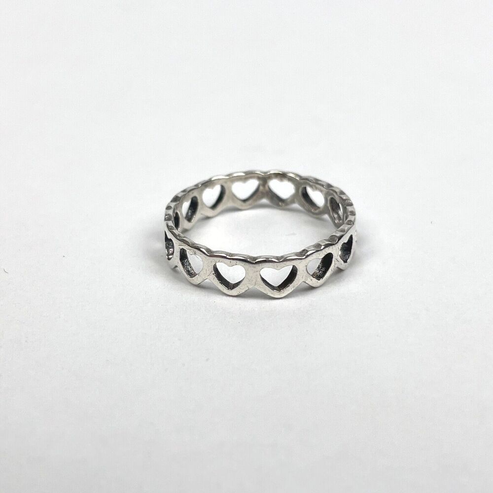 James Avery Tiny Hearts Ring 925 Sterling Silver Size 5 - Picture 3 of 7